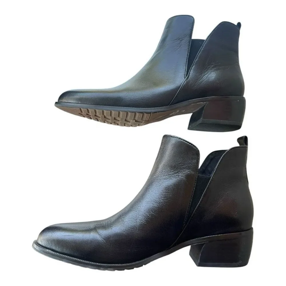Spring Step Cozze Black Leather Ankle Booties Women’s Size 8.5 or EU 39 - Picture 8 of 11